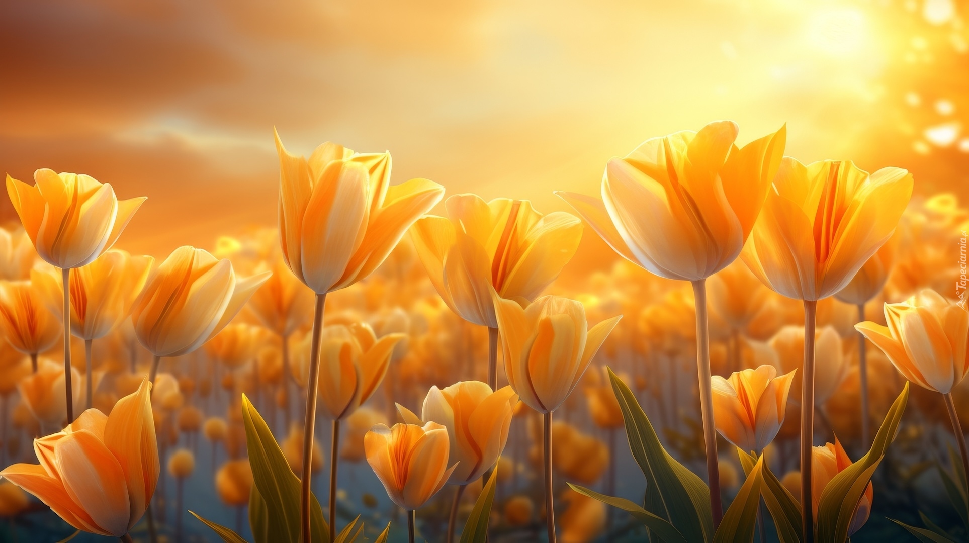 Tulipany, Żółte, Grafika
