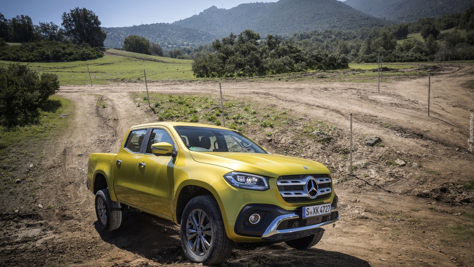 Żółty, Mercedes-Benz X Class Pick Up, 2017