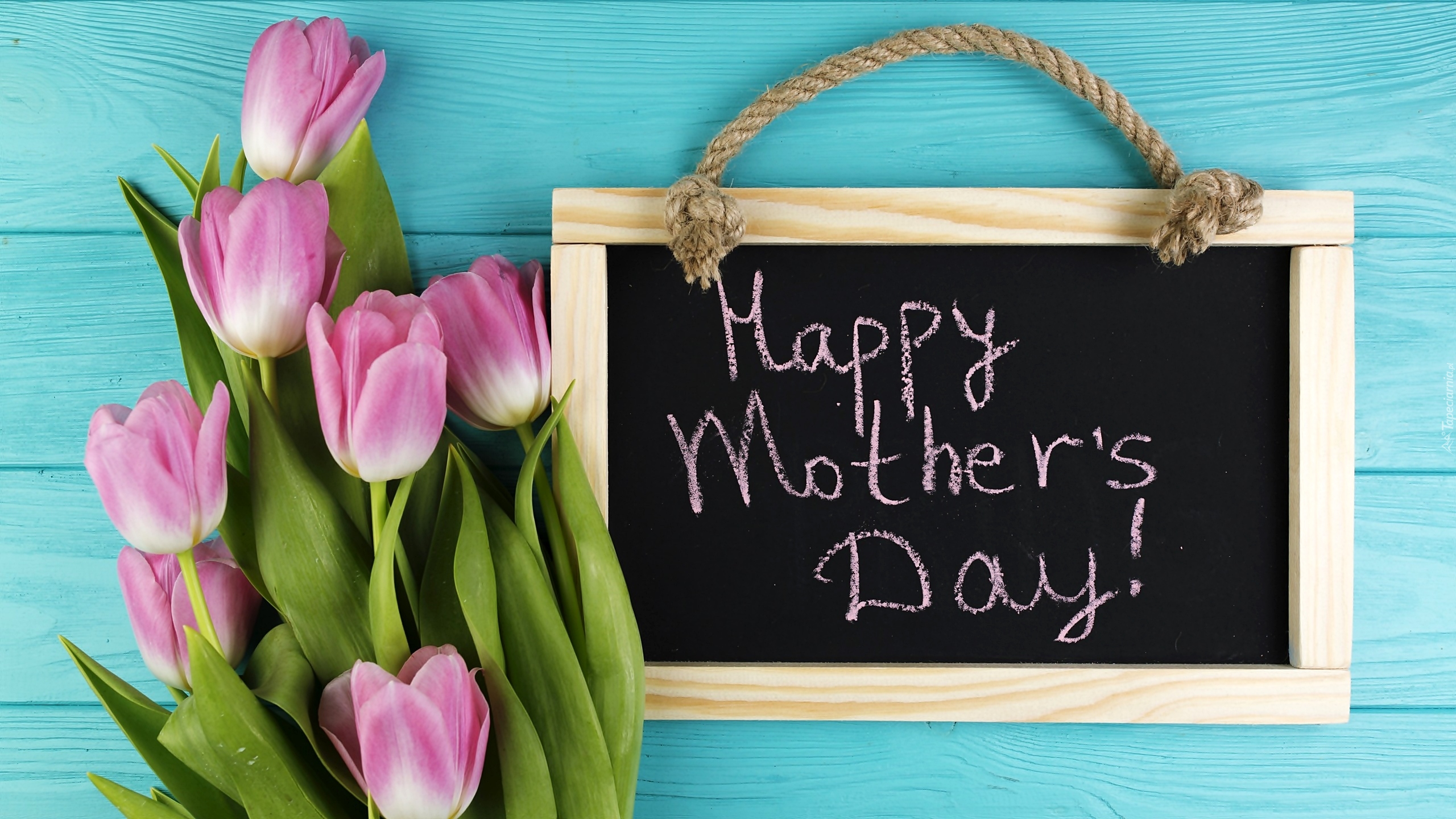 Tulipany, Różowe, Tabliczka, Życzenia, Dzień Matki, Deski