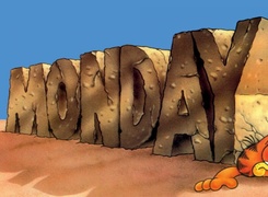 Napis, Monday, Garfield