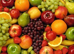 Winogrona, Jabłka, Pomarańcza, Gruszki, Owoce