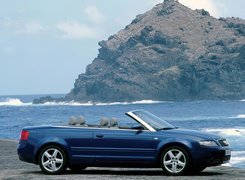 Niebieski, Audi A4, Cabrio