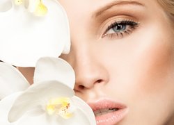 Biała, Orchidea, Twarz, Kobiety
