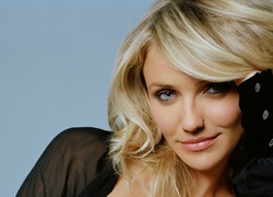 Cameron Diaz, Czarna, Koszula, Guziki