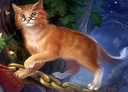 Kot, Okulary, Art, Fantasy