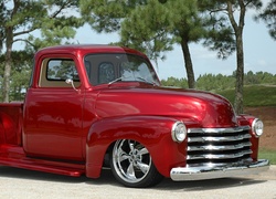 Czerwony, Chevy, Pick-Up, 1949