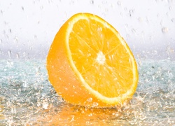 Pomarańcza, Krople, Woda
