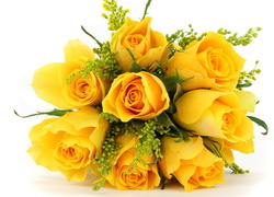 Żółte, Róże, Wiązanka