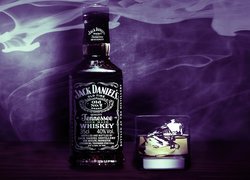 Whiskey, Jack Daniels, Szklanka, Lód