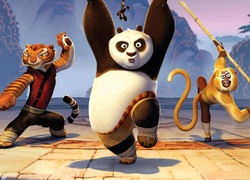 Kung Fu Panda, Taniec, Panda, Tygrys, Małpa