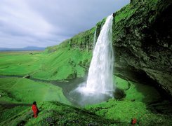 Wodospad, Seljalandsfoss, Islandia
