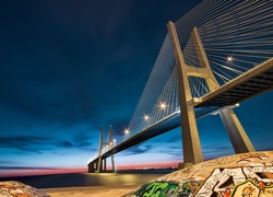 Most, Phu Dong Bridge, Rzeka, Vam Thuat, Wietnam