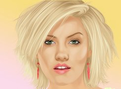 Elisha Cuthbert, Blondynka, Portret, Kolczyki