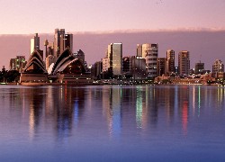 Australia, Sydney, Woda, Świt