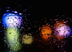 Krople, Deszcz, Kolorowe, Obiekty