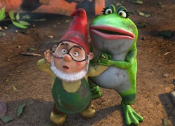 Gnomeo i Julia, Gnomeo i Juliet, Krasnal, Ogrodowy, Żaba, Usta, Okulary, Ogródek