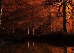 Staw, Drzewa
