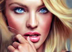 Candice Swanepoel, Blondynka, Makijaż, Grafika, Modelka