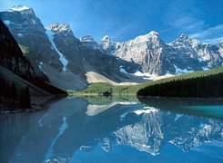 Kanada, Canadian, Rockies, Góry, Jezioro