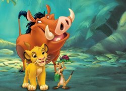 Król Lew, The Lion King, Simba, Pumba, Timon