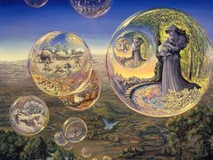 Kobieta, Owieczka, Farmy, Bańki, Josephine Wall