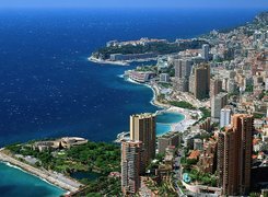 Monte Carlo, Panorama, Miasta, Wybrzeże