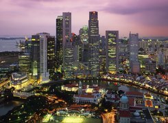 Singapur, Panorama, Miasta