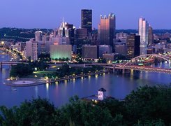 Pittsburgh, Pensylwania, Stany Zjednoczone, Wieczorem