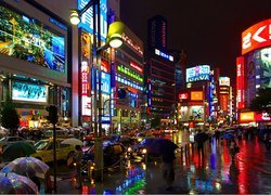 Tokio, Nocą, Japonia