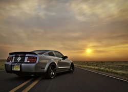 Ford Mustang, Droga, Zachód, Słońca