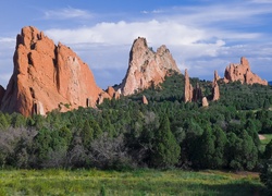 Skały, Drzewa, Colorado