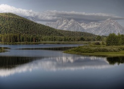 Góry, Lasy, Chmury, Jezioro