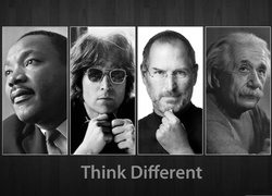 Martin Luther King, John Lennon, Steve Jobs, Albert Einstein