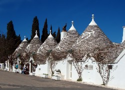 Alberobello, Domy, Ulica, Drzewa