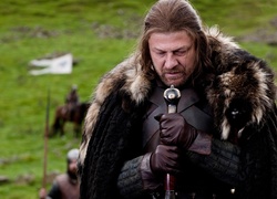 Gra o tron, Game of Thrones, Miecz, Skupienie, Eddard Stark - Sean Bean