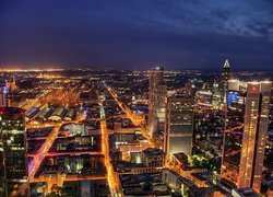 San Francisco, Panorama, Miasta, Nocą