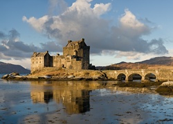 Szkocja, Eilean Donan, Most, Woda