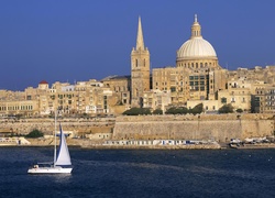 Wybrzeże, Zabudowa, Żaglówka, Malta