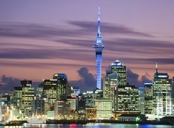 Miasto, Panorama, Nowa, Zelandia