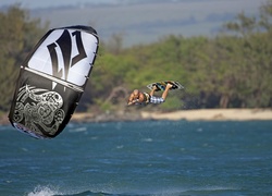 Kitesurfer, Latawiec, Deska