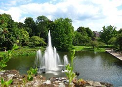 Park, Fontanna, Deptak