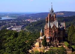 Piękna, Panorama, Miasta, Drachenburg