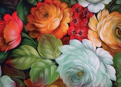 Kolorowe, Kwiaty, Obraz