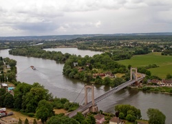 Panorama, Miasta, Rzeka, Most