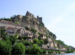 Beynac, Francja, Zabudowa, Woda