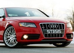 Samochód, Sportowy, Czerwony,  Audi A4 B8
