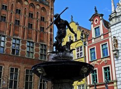 Gdańsk, Pomnik, Neptun, Fontanna