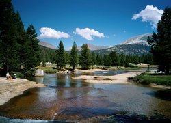 Stany Zjednoczone, Stan Kalifornia, Park Narodowy Yosemite, Rzeka Tuolumne River, Mielizna