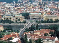 Panorama, Miasta, Praga, Most Karola