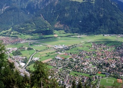 Panorama, Miasta, Interlaken, Szwajcaria